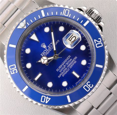 rolex submariner blue for sale|pre owned rolex submariner blue.